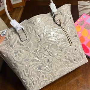Stone Colored Patricia Nash Tote with matching wallet simply beautiful